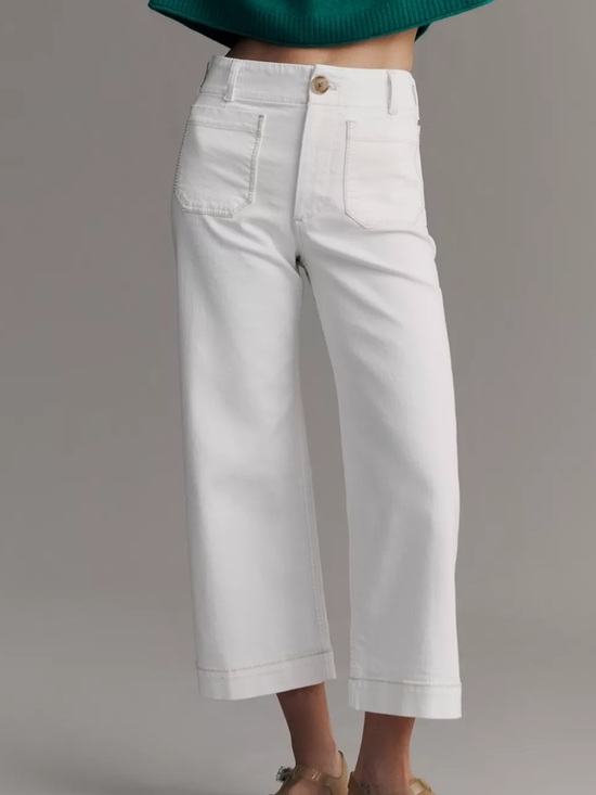 Anthropologie Pants - Anthropologie Maeve Colette Wide-Leg Cropped Pants